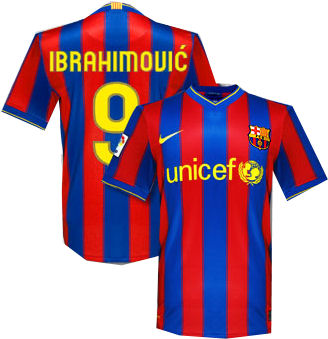 Spanish teams Nike 09-10 Barcelona home (Ibrahimovic 9)