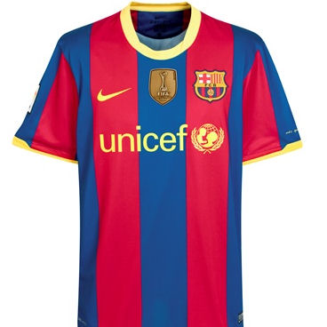 Nike 2010-11 Barcelona Home World Champions Shirt