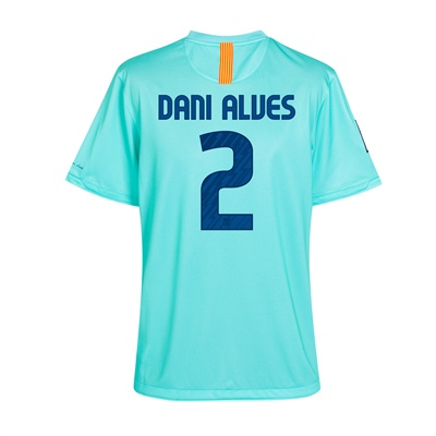 Nike 2010-11 Barcelona Nike Away Shirt (Dani Alves 2)
