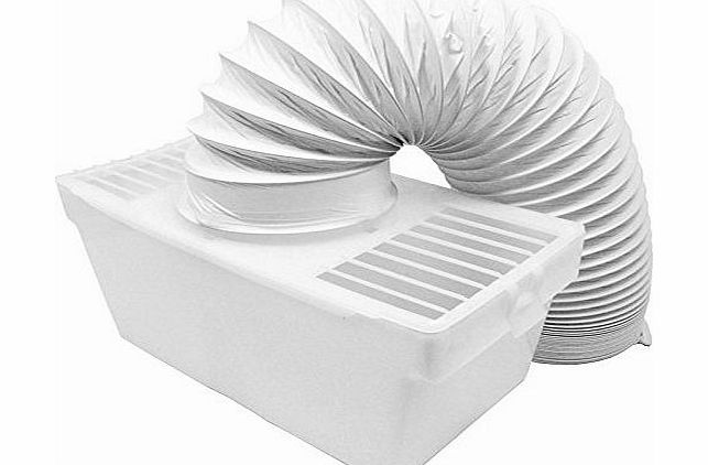 Spares2go Condenser Vent Box amp; Hose Kit for Hoover Tumble Dryers (4`` / 100mm)