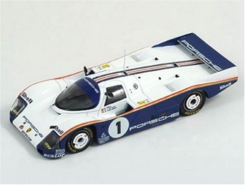 Spark Porsche 962C 1986 Le Mans Winner in Blue and White 1