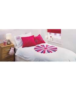 Sparkle Star Single Duvet Cover Set - White
