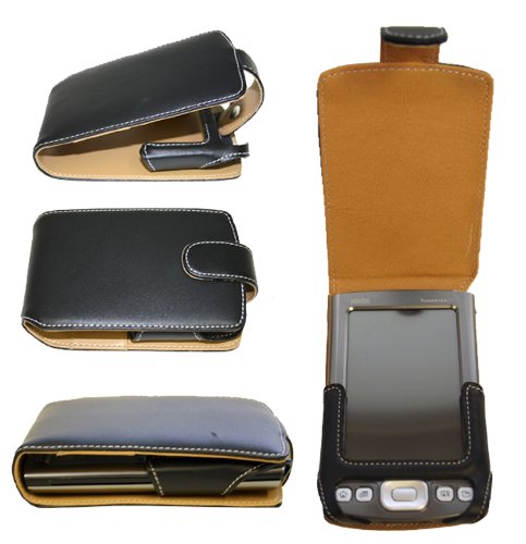 Leather Case for PALM TX: Flip Case for Palmone Tungsten TX & T5... Best Puch case for Pocket PC/ PDA with belt clip
