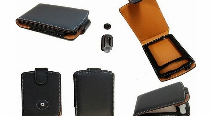 Spartechnik Leather Case for Tungsten E2: Flip Case for Palmone Tungsten E 