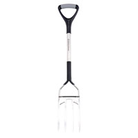 Spear and Jackson E Series Stainless Steel Digging Fork with Aluminium Shaft and Tilted Soft Feel Grip D Handle