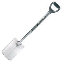 Select Stainless Steel Garden Digging Spade 711mm Softgrip D Handle