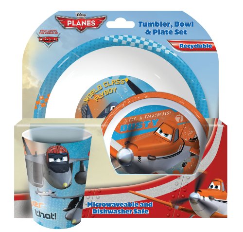 Spearmark 3-Piece Disney Planes Tumbler, Bowl and Plate Set