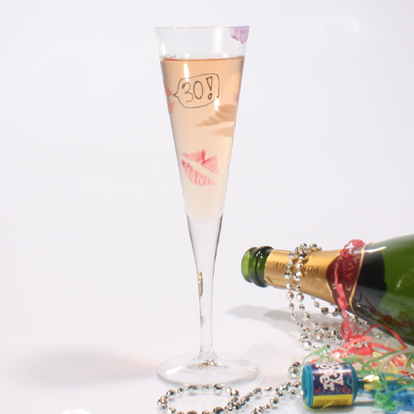 SPECIAL Birthday Kisses Flutes 30th