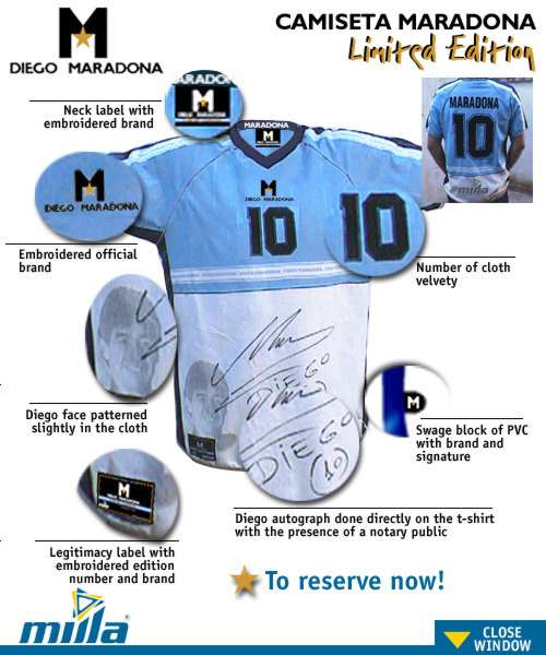 Special Editions  Maradona Signed Jersey