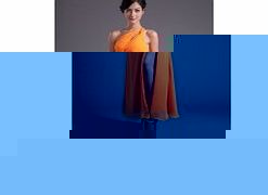 SPECIAL One-shoulder Beaded High-slit