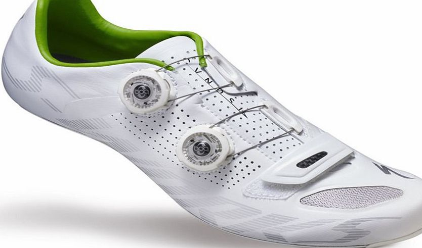 Specialized Cavendish Road Shoe White/Green/Silver - 41/8