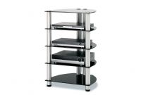 Spectral CU205 Cube 5 Shelf Hifi Rack ( CU-205 CU 205 ) - Stainless Steel- : Silver- : Frosted Glass