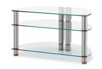 Spectral CU2195 Cube 3 Shelf Combination Equipment Rack ( CU-2195 CU 2195 ) - Brass- : Cherry- : Clear Glass
