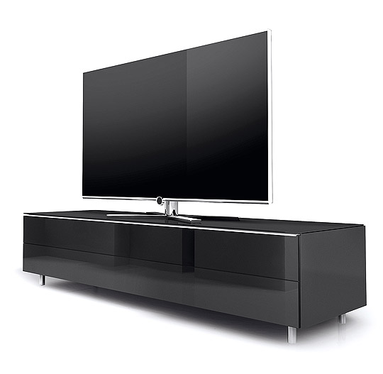 Spectral SCALA SC1650 TV Cabinet - Silver Glass