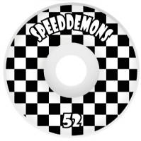 Speed Demon SPEED DEMONS WHITE CHECKS WHEELS - 52MM