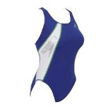 Speedo Endurance Plus Spark Splice Powerback - Surf Blue and White