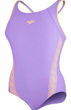 Speedo Girls Monogram Muscle Back Swimsuit