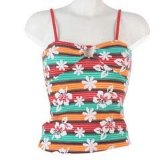 Speedo Ocean Pacific Strappy Tankini Ladies Hawaiian Flower 12