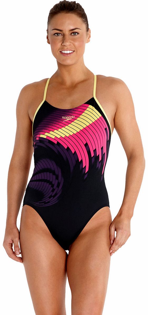 Speedo Womens Placement Rippleback Swimsuit