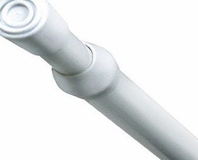 Aluminium Extendable Tension Rod, White, 100 - 150 Cm for net curtains and voiles