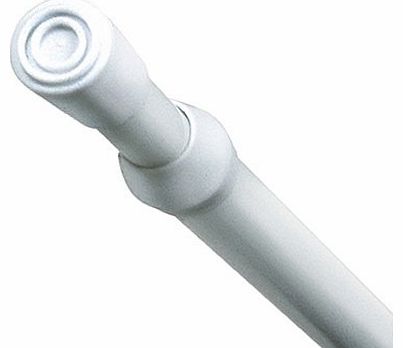 Aluminium Extendable Tension Rod, White, 150 - 200 Cm - For net curtains or lightweight voiles