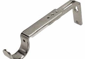 Speedy Poles Apart 28mm Adjustable Curtain Pole Support, Satin Silver