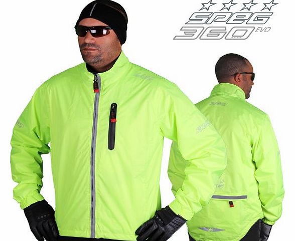 SPEG 360HV EVO Wind and Water Resistant Cycle Jacket (High Visibility) L: 38 - 40`` chest