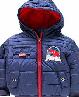 Spider-Man Boys Navy Puffer Coat - 5-6 Years