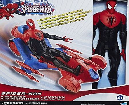 Spider-Man Titan Heroes Series Action Figure with Giant Spider Turbo Racer Car