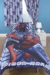 spiderman and#39;Gravityand39; Duvet Cover and 66in x 54in Curtain Set
