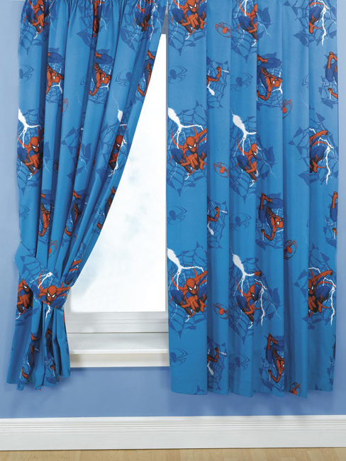 Spiderman Curtains `pidey-Blue`Design 54 Drop