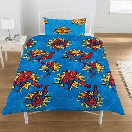 Spiderman MARVEL COMIC AMAZING SPIDER-MAN REVERSIBLE SINGLE DUVET QUILT COVER BEDDING SET