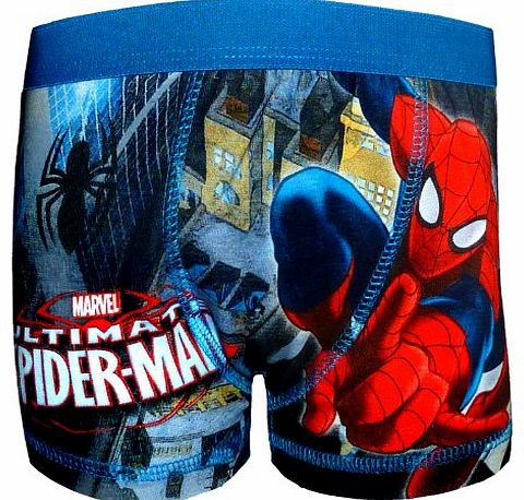 Marvel Spiderman Official Gift 1 Pack Boys Boxer Shorts Blue 9-10 Years