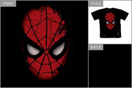 Spiderman (Mask) T-Shirt cid_4653spidmaskblkts