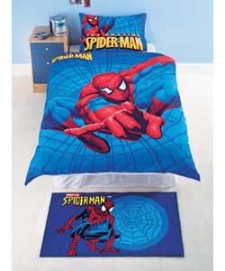 Spiderman Single Duvet Cover Set - Blue