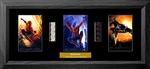 spiderman Trio Film Cell: 245mm x 540mm (approx). - black frame with black mount