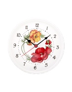 Spigarelli Poppy Ceramic Wall Clock