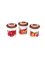 Spigarelli Set of 3 Poppy Ceramic Spice Jars
