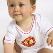 Manchester United Crest Body Suit - White.