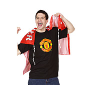 Spike Manchester United Crest T-Shirt - Black.