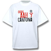 Spike Mens Eric Cantona ooh aah Cantona T-Shirt - White.