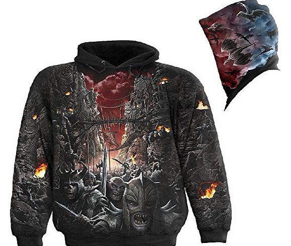 Spiral - Men - DEVILS PATHWAY - Allover Hoody Black - X-Large