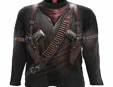 Spiral - Men - HOLSTER WRAP - Allover Longsleeve T-Shirt Black - Medium
