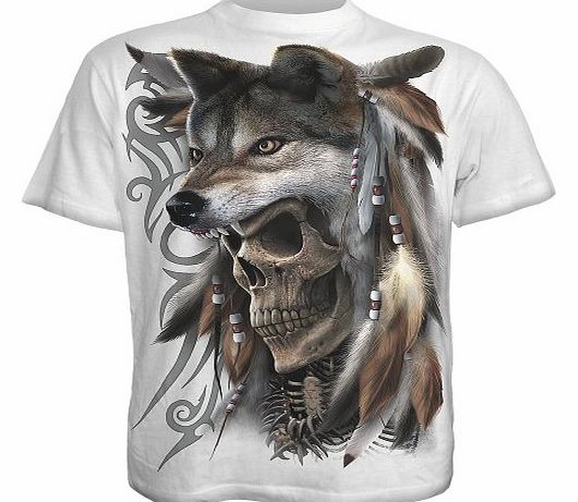 Spiral - Men - SPIRIT OF THE WOLF - T-Shirt White - Large