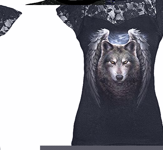 - Women - LYCOS WINGS - Lace Layered Cap Sleeve Top Black - Large