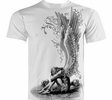 Enslaved Angel T Shirt (White) - Medium
