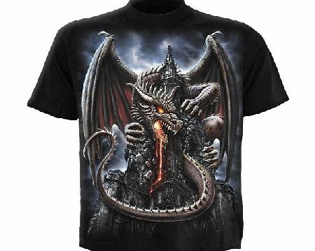 Spiral Dragon Lava T-Shirt Short Sleeve Adult
