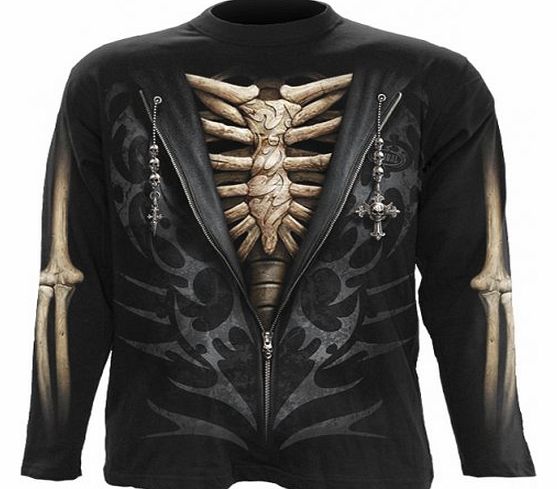 Spiral Unzipped Long Sleeve T-Shirt TR373700