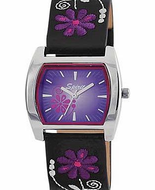 Spirit Ladies Purple Dial Flower Watch