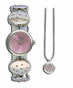 Ladies Quartz Watch and Matching Necklace
